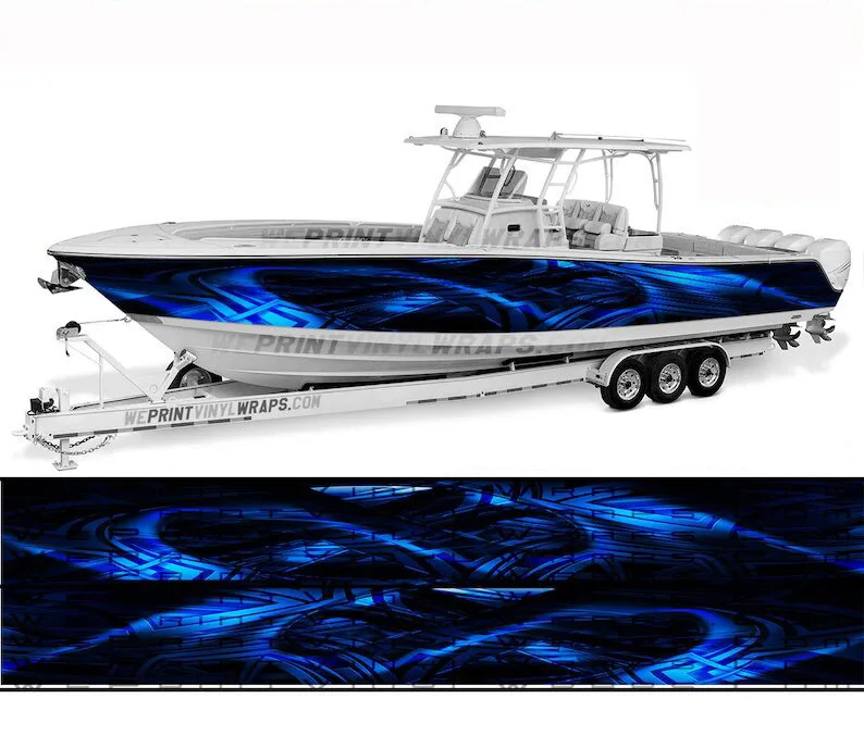 Dark Blue Cloudy Graphic Vinyl Boat Wrap Decal Fishing Pontoon Sportsman  Console Bowriders Deck Boat Watercraft All boats Decal - AliExpress