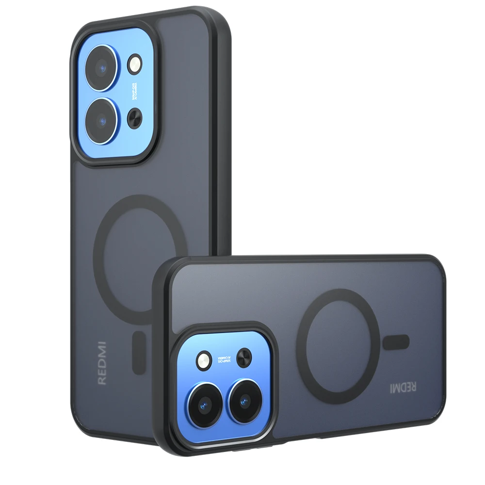 Magnetic Wireless Charging Translucent Matte Shockproof Phone Case