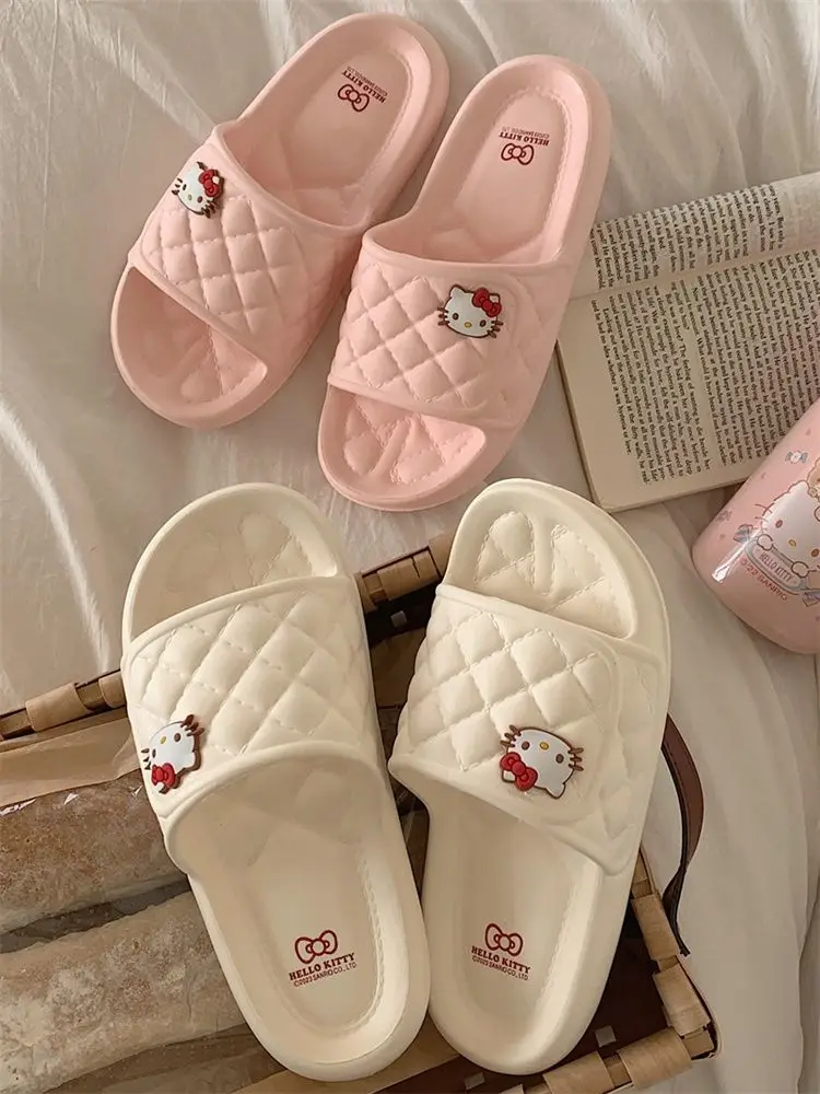 산리오 귀여운 애니메이션 헬로 키티 마이 멜로디 시나모롤, 귀여운 만화 미끄럼 방지 슬리퍼, 여름 숙녀 실내 샌들, 생일 선물