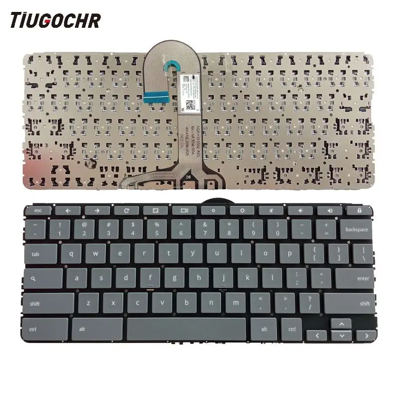 

New for HP chromebook x360 11-ae000 Keyboard US no frame Gray Google version with lock key