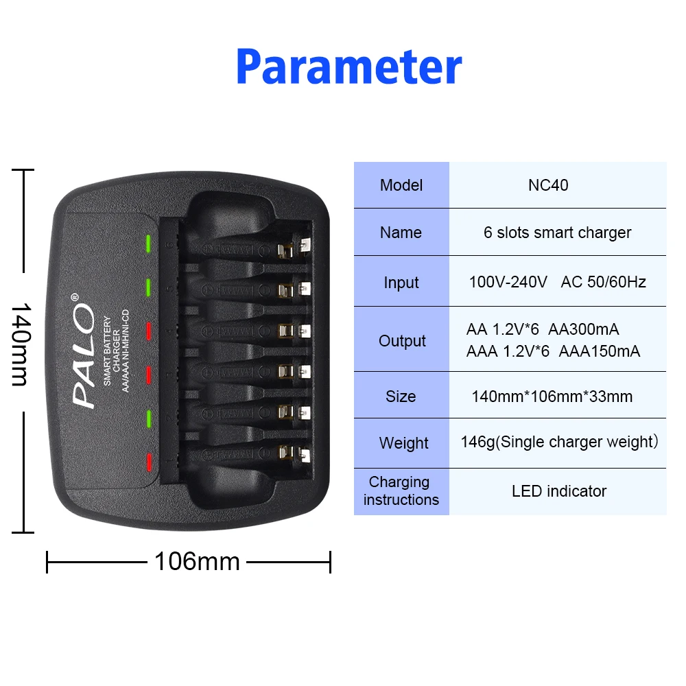 4/6/8/12/16/24 Slots Battery Charger LCD Display Smart For 1.2V AA AAA NIMH NICD Rechargeable Batteries