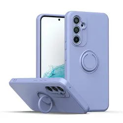 Liquid Silicone Magnetic Case with Ring Holder - Enhanced Grip and Protection for A16 (Lavender)