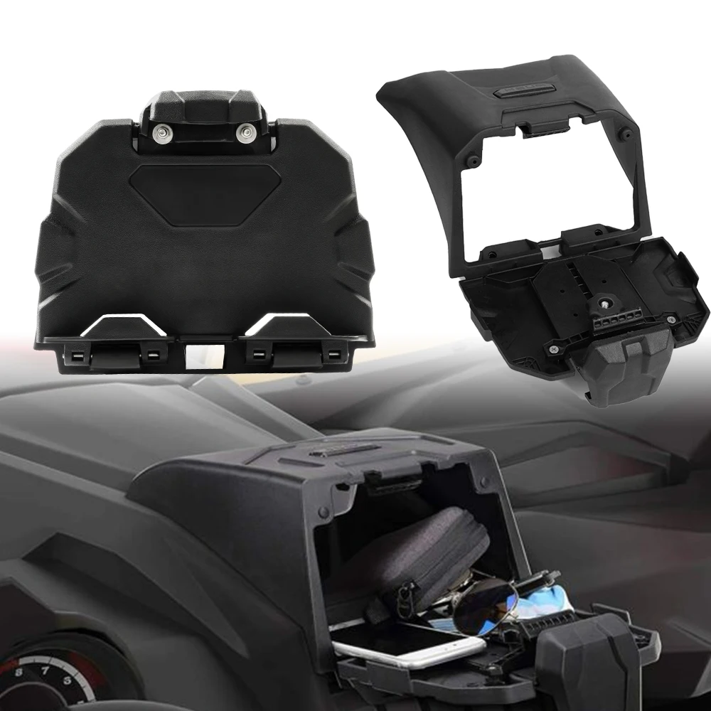 Black Electronic Device Holder With Integrated Storage For 2017-2023 Can Am X3 Models Atv Accessories - 3