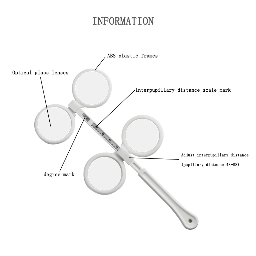 Optical Instruments &plusmn;0.25D To &plusmn;3.50D Scale Flip Lens Confirmation Test Optical Flipper Optometry Plastic Adjustable PD Ophthalmic FL-2