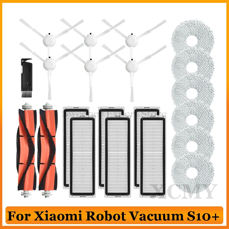 For Xiaomi Robot Vacuum S10+ / S10 Plus Robot Vacuums Cleaner Spare Parts Main Side Brush Hepa Filter Mop Cloths Replacement, xiaomi vacuum s10 plus - Vimarsana News
