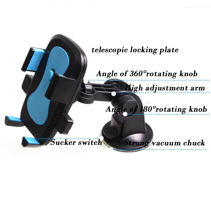 BROSHOO 2 in 1 Car Styling Car Air Outlet Multi-function Mobile Phone Holder Stand Adjustable Support 57mm-80mm 360 Rotate