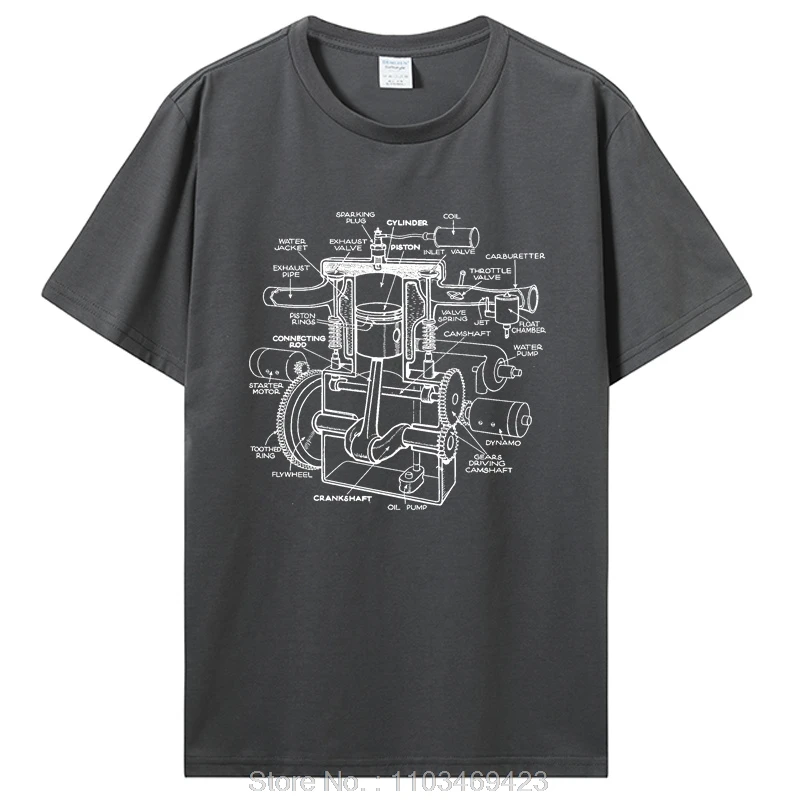 Mécanicien voiture moteur pièce amant Mucle voiture T-Shirt hommes mode vêtements Carguy graphique T-Shirt haut Huband papa_voghion.com