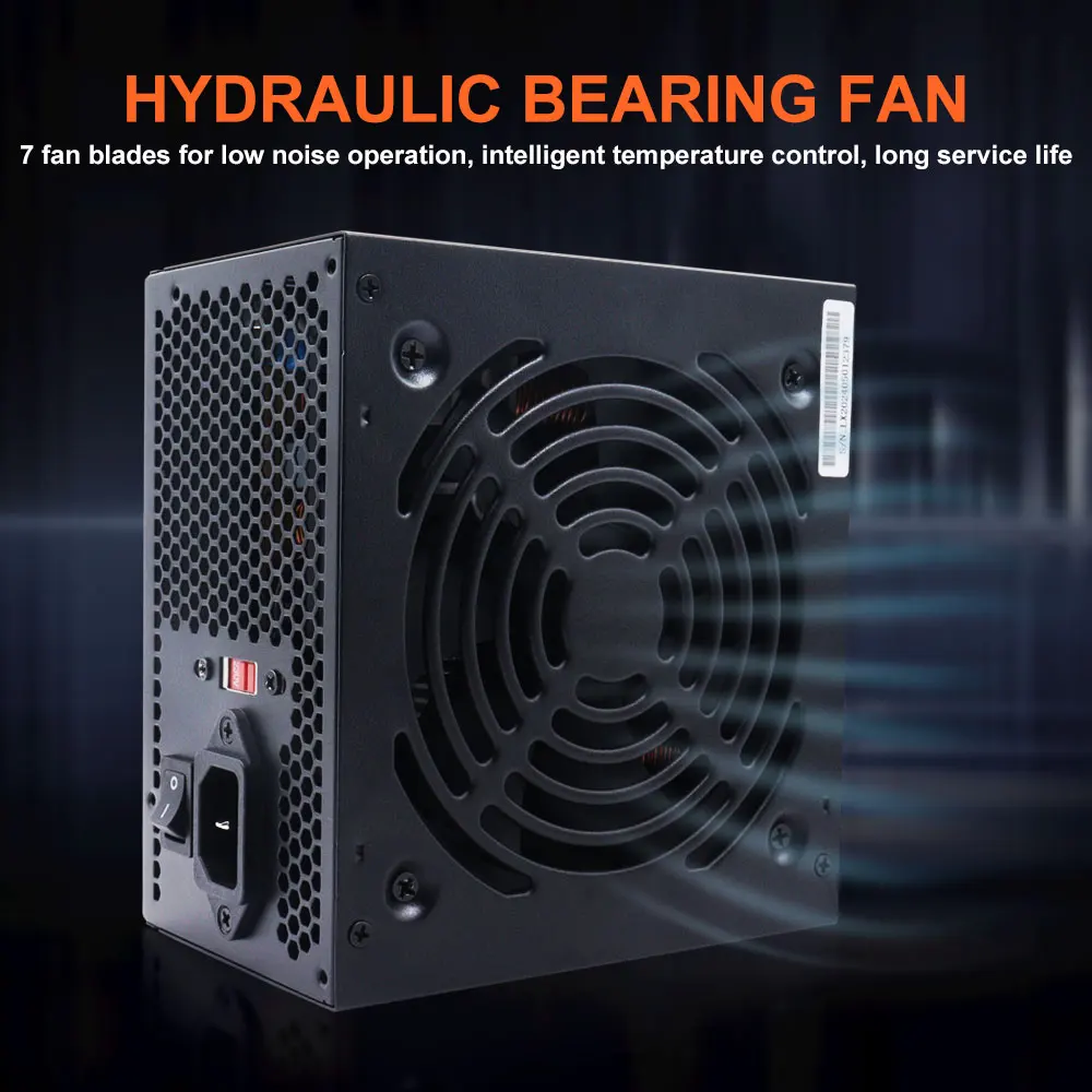 700W PC PSU 전원 공급 장치 검정색 게임용 조용한 120mm 팬 24핀 12V ATX ??BTC용 데스크탑 컴퓨터 전원 공급 장치