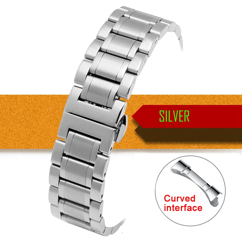 Stainless Steel Butterfly Buckle Bracelet Strap