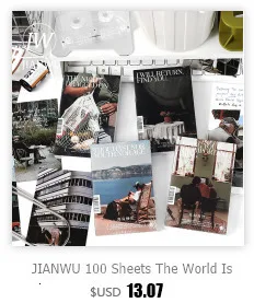 JIANWU 10 Sheets Tree Shadow Shakes Leaves Series Landscaping Shell Light PET Sticker Creative DIY Journal Collage Stationery