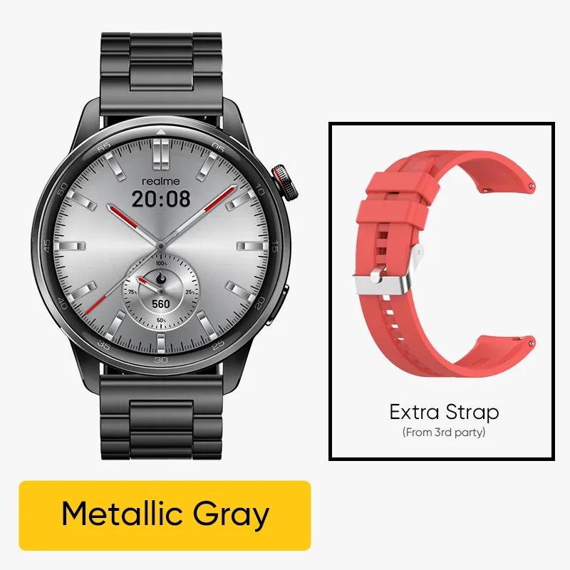 thumbnail image 1 of Versión global Reloj inteligente realme Watch S2 Pantalla AMOLED de 1,43'' Batería de 20 días de duración IP68 Resistente al agua Spuer AI Engine Smartwatch, 1 of 5
