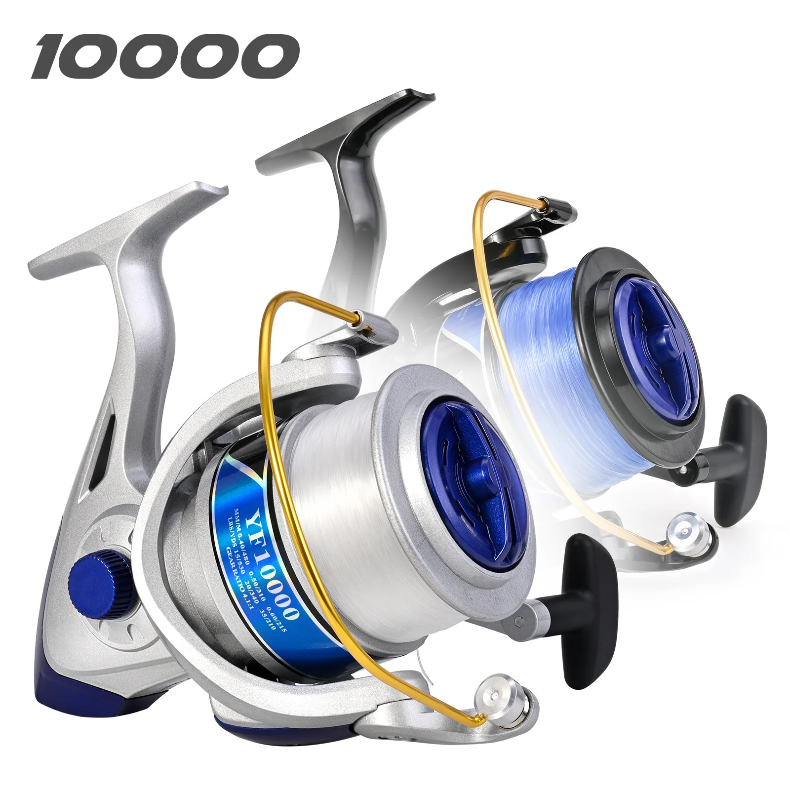 Hiumi 12000 10000 8000 Size 13+1 Bb Big Trolling Fishing Reels Feeder Metal Fishing  Reel Carp Molinete Surf Reel - Fishing Reels - AliExpress