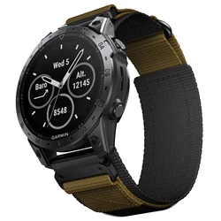 Adjustable Velcro Nylon Watch Band - 22mm/26mm Strap - 22mm (Black card)