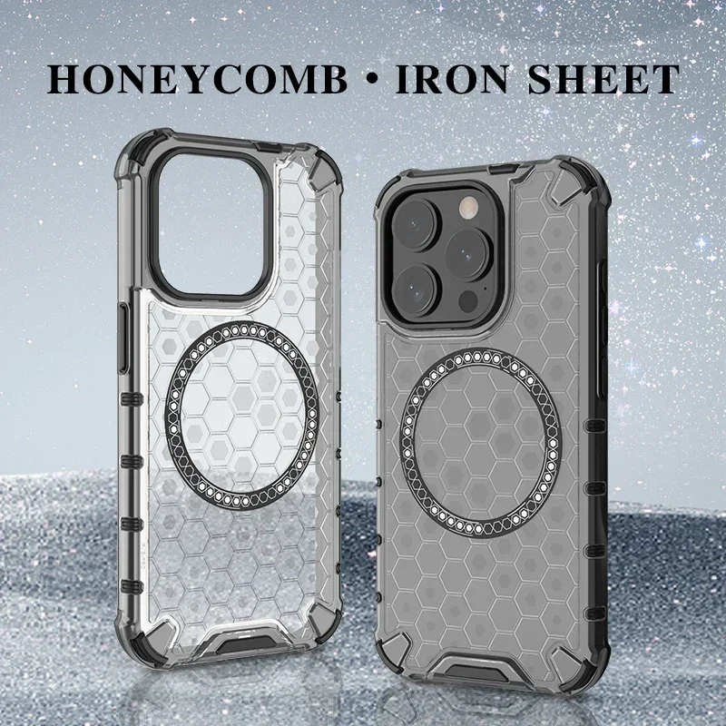 Dual-Layer Shockproof MagSafe Phone Case with Magnetic Wireless Charging Compatibility