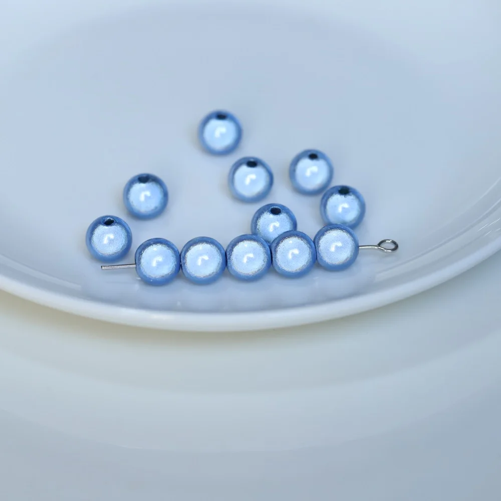 Satin Luster Imitation Pearl Glass Beads - Round, Dyed, Loose Spacer Beads for Jewelry and Vase Filler
