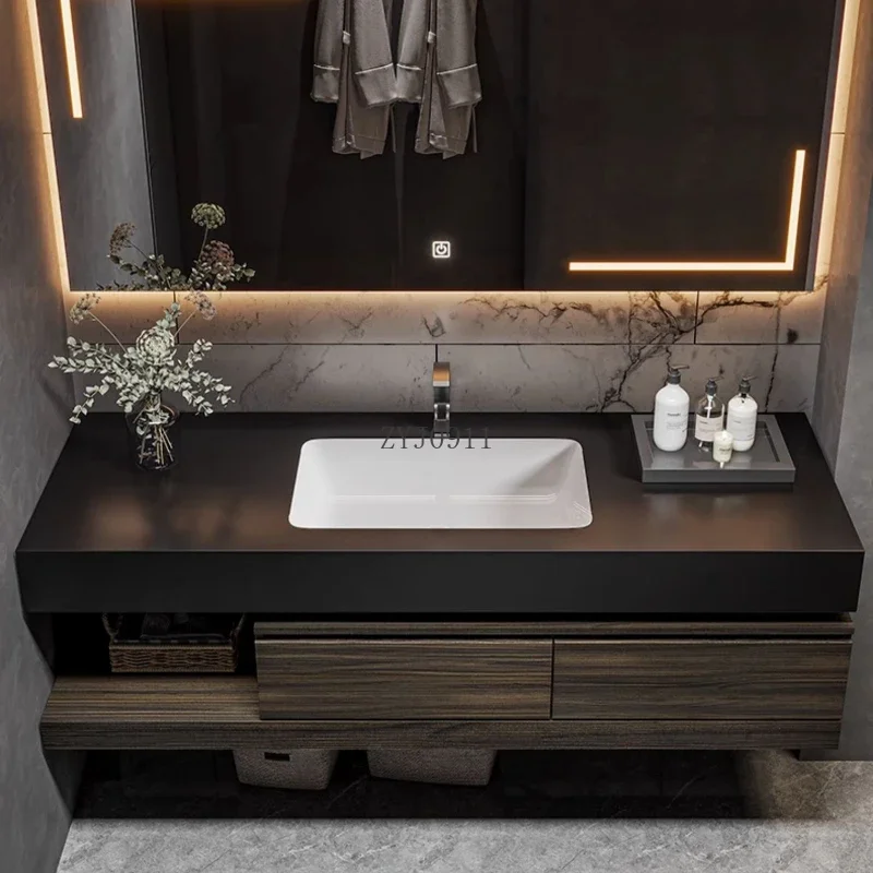 Mdf Washbasin Cabinet Drawer Bathroom Kit With Mirrors Furniture Column Narrow Storage Corner Closed Toilet Locker casa arredo