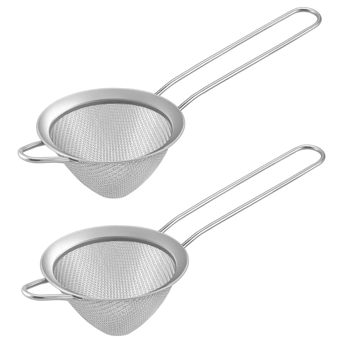 

2Pcs Stainless Steel Tea Strainer Small Conical Cone Mesh Strainer for Cocktails Coffee Juice Tea, Silver