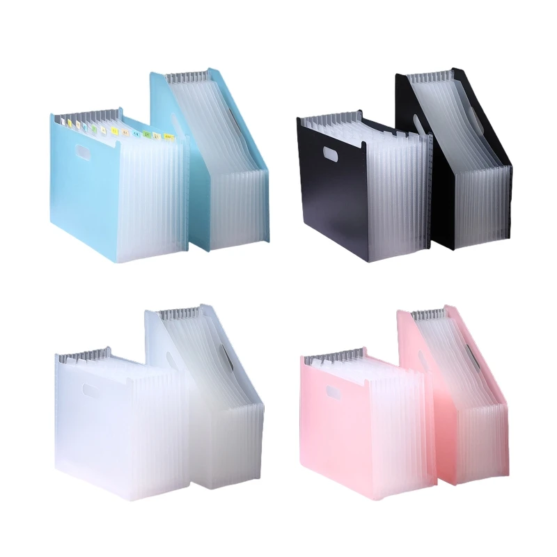 

2Pcs Accordion Folder Document Organizer A4 File Folder 13 Pockets Expandable for Filling Test Papers Files Flash Cards