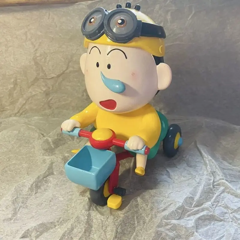 

15cm Crayon Shin-chan Anime Figure Nohara Shinnosuke Boochan Fun Bicycle Model Dolls Nohara Shiro Decor Collectible Kids Gifts