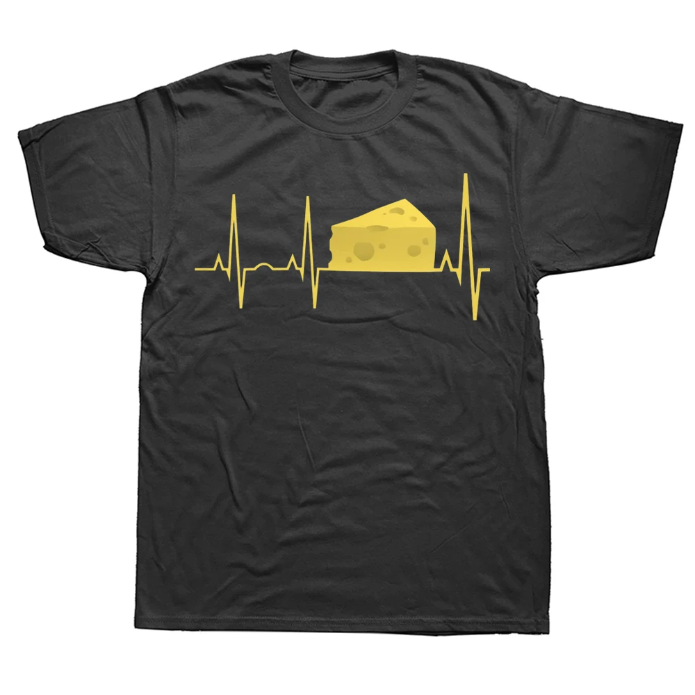 

Funny Cheese Heartbeat T Shirts Graphic Cotton Streetwear Short Sleeve Birthday Gifts Summer Style T-shirt Mens Clothing