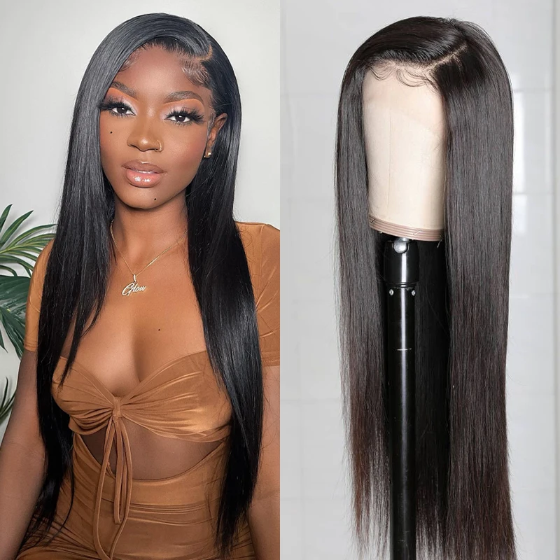 Julia Hair Straight 13x4 Lace Front Wig 14-28inch Brazilian Straight Lace Frontal Wig Pre Plucked Human Hair Wigs For Women