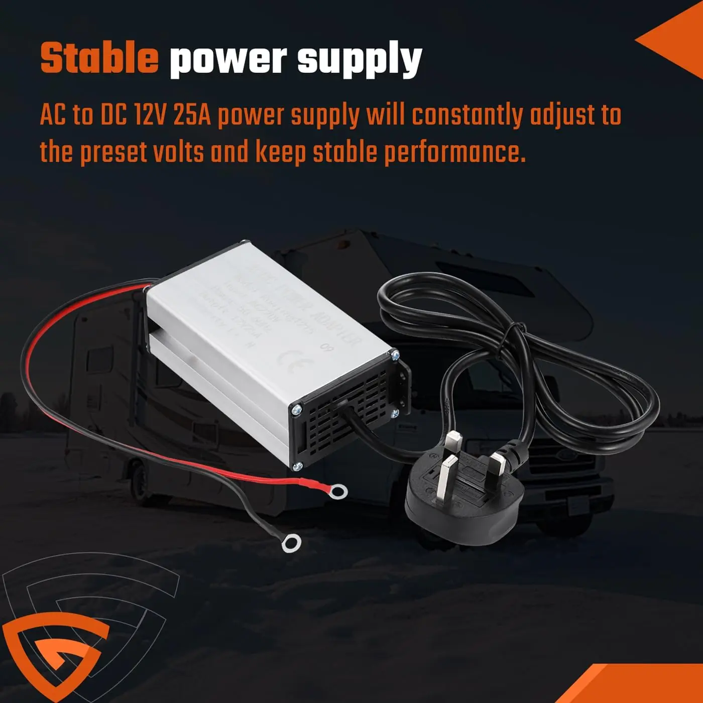 EU/UK Plug Power Converter 230V to 12V Adapter for Diesel thumbnail 6