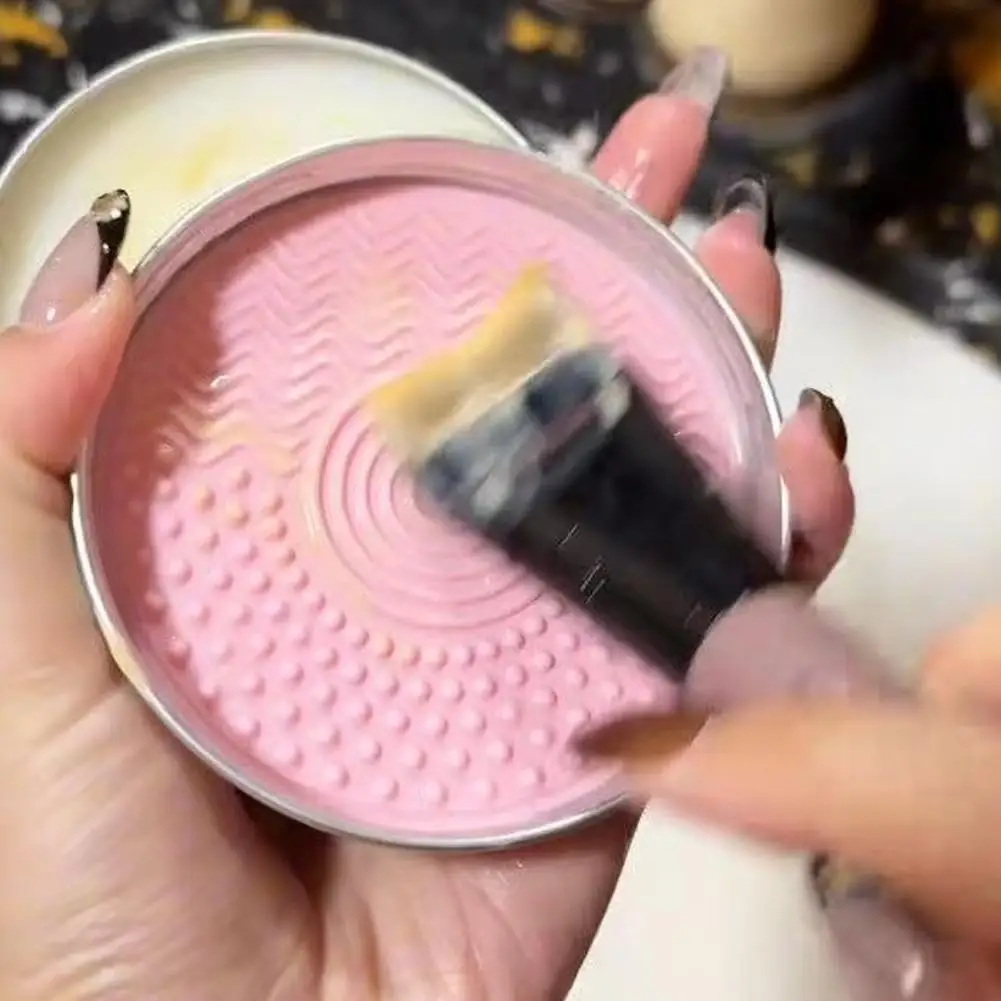 Portable Natural Makeup Brush Cleaner Soap - Multi-Functional, Reusable Beauty Cleansing Tool