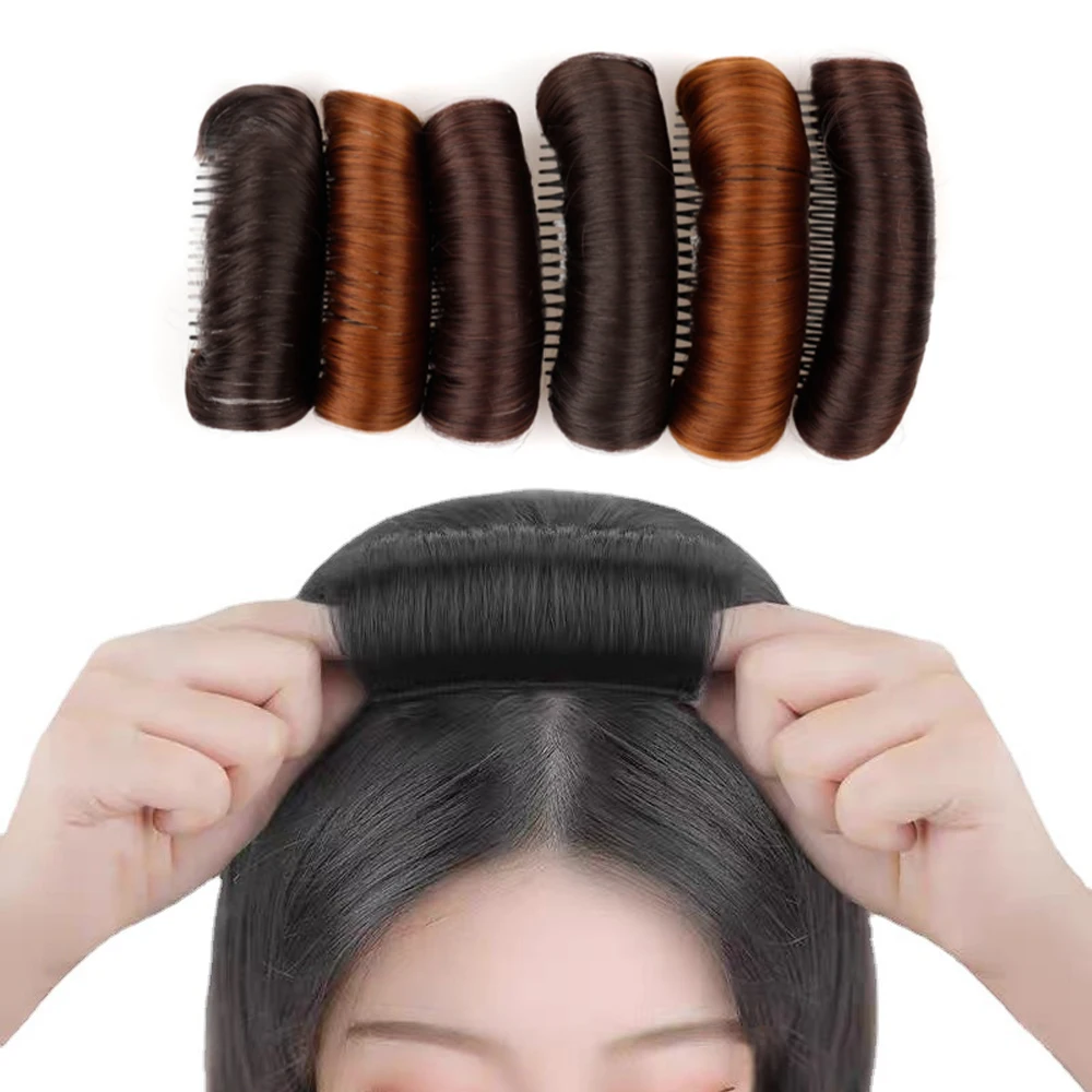 Fluffy Hair Pad Princess Styling Hair Bun Wig Cushion Synthetic High Temperature Fiber Invisible Bangs Pad Accessories