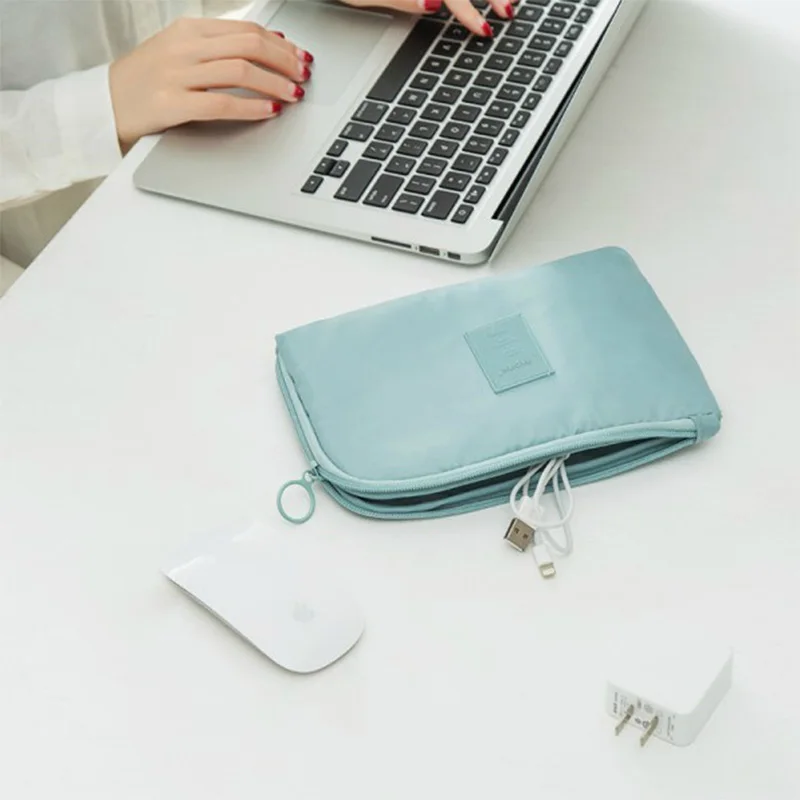 Description Picture 4 of item(1pc)Travel Supplies Charger, Power Bank Data Cable, Earphone Digital Bag, Large CapacityWaterproof Storage Bag