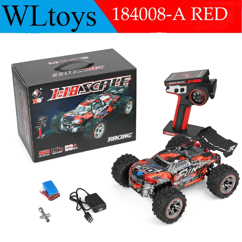 【ジャンク新品】WLtoys 124008 3S 2000mAh ⑨ 2024 New Wltoys 184008 1/18 2.4G RC Cars 3 In 1 Brushless