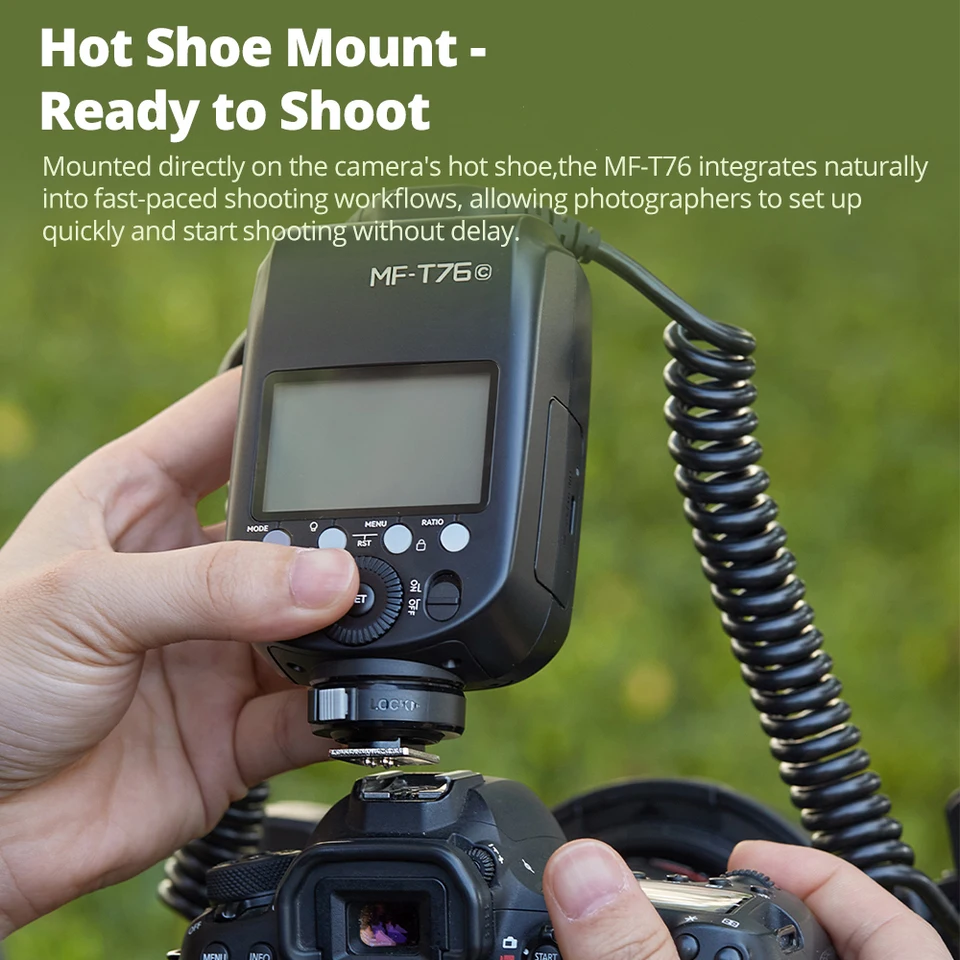 Godox MF-T76 S/C/N TTL 매크로 트윈 플래시 듀얼 헤드 스피드라이트 HSS 1.2초 재활용 Godox X 시스템 (캐논, 니콘, 용)