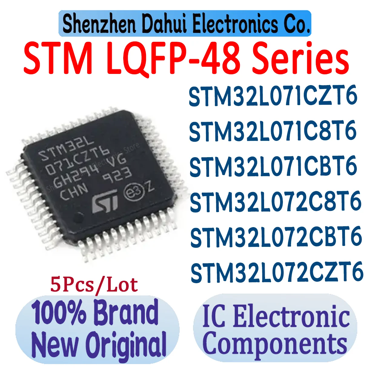 

STM32L071CZT6 STM32L071C8T6 STM32L071CBT6 STM32L072C8T6 STM32L072CBT6 STM32L072CZT6 IC MCU Chip LQFP48 In Stock 100% New Originl