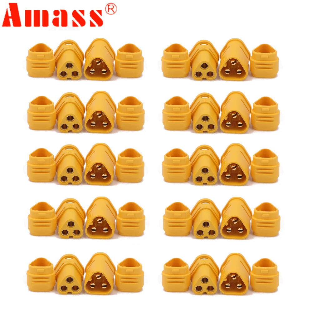

10pair AMASS MT30 2mm 3-pin Connector / Motor Plug Set for RC Lipo Battery Model Quadcopter Multicopter 30% OFF