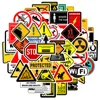 50PCS Warning Stickers Danger Banning Skateboard Fridge Guitar Laptop Motorcycle Travel Classic Toy Cool Decals Sticker 2