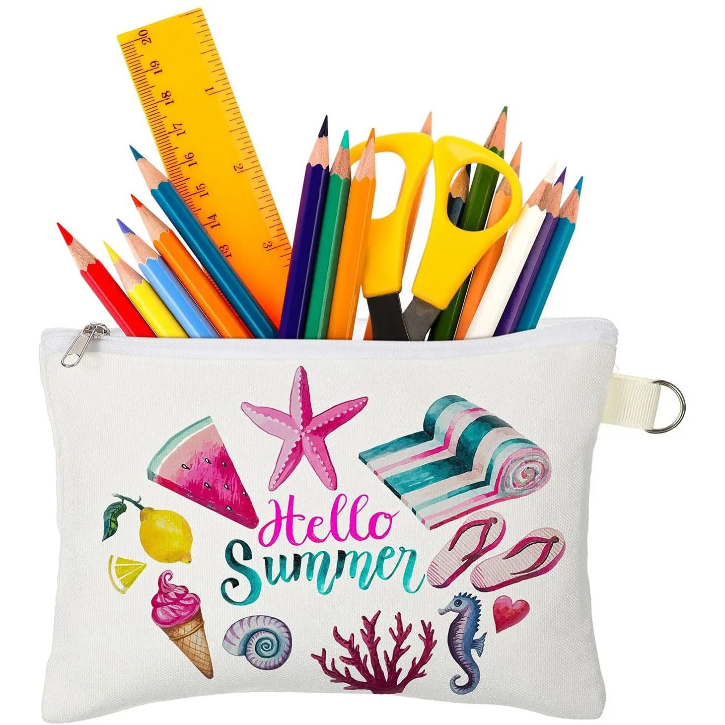 

Cosmetic Bags,Blanks Bags DIY Makeup Bags Toiletry Pouch Iron on Transfer Zipper Canvas Pencil Bag for School Travel DIY