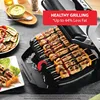 Stainless Steel Electric Grill 4 Servings 6 Automatic Cooking, Intelligent grilling rare to well-done,Nonstick Removable Plates 5
