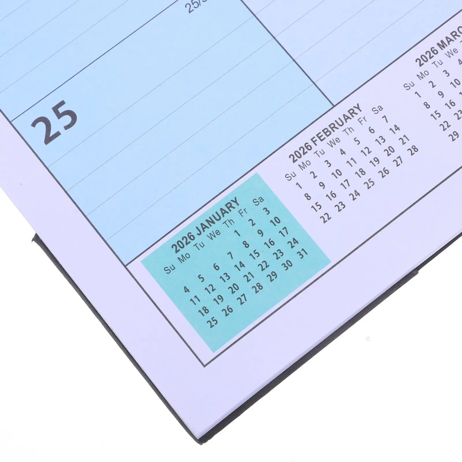 18개월 2026년형 벽걸이 달력, 미니멀 디자인, 가정, 사무실, 학교용, 월간 계획 정리, 벽걸이 달력
