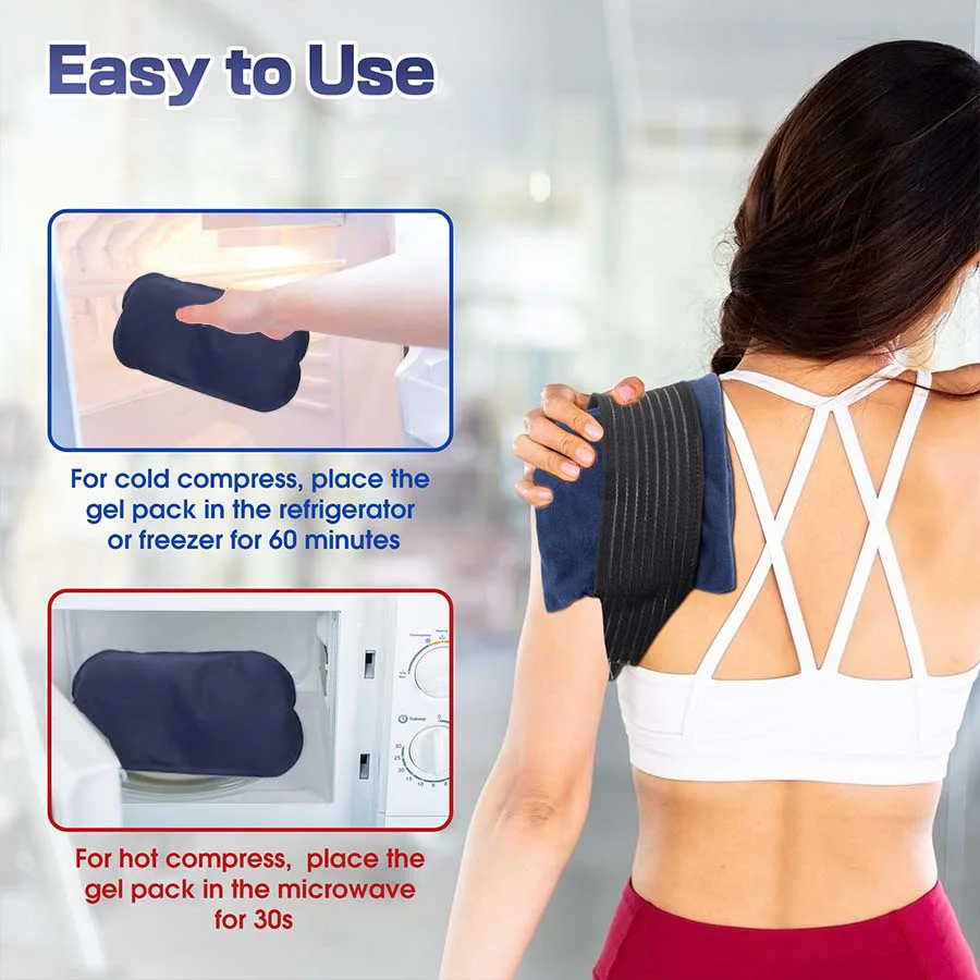 Reusable Hot Cold Pack Gel Ice Bag Outdoor Travel Cooler Bag for Leg Knee Cold Packs for Injuries Hot Cold Compress Use