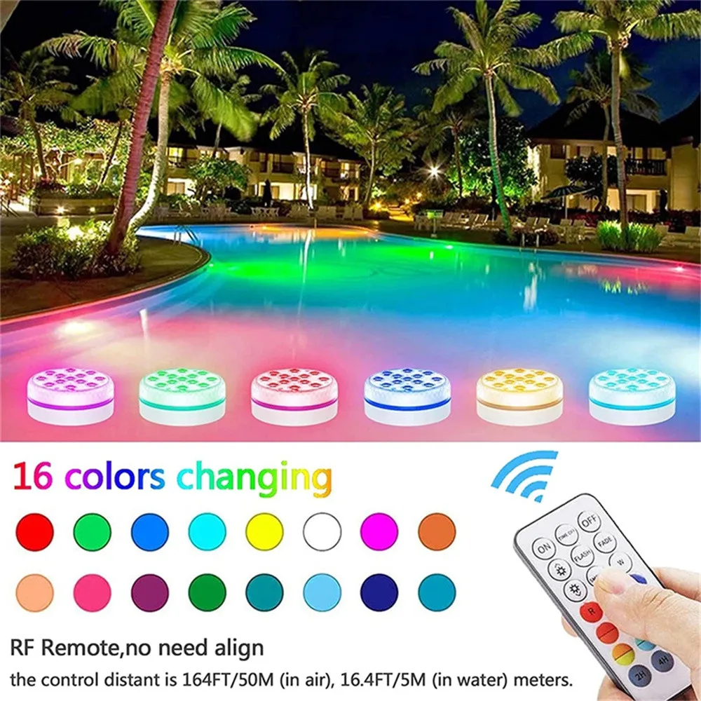 รูปสินค้า RGB น้ำพุ กลางแจ้ง 13 LEDs รีโมทคอนโทรล 16 สี