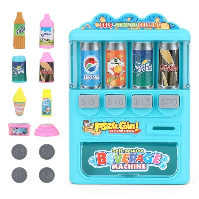 Creative Fun Vending Machine Candy Vending Machine Early Learning Play House Toys Drink Machine Toys Kids Coin Operated Toys 6