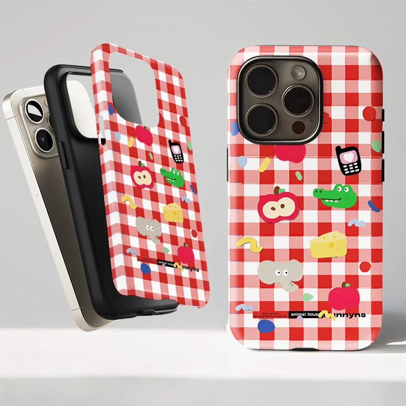 Dual-Purpose Cartoon Pattern Film Shell Phone Case