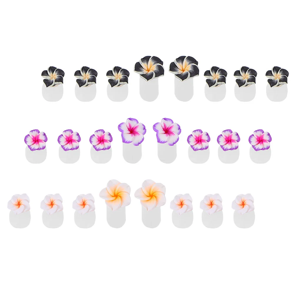 24 Pcs Toe Separator Flower Separators Spreader Gasket Nail Spreaders for Women Seperator Silica Gel Decorative