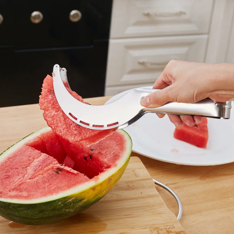 Fruit Slicer Watermelon Slicer Stainless Steel Windmill Watermelon Cutter Kitchen Fruit Slicer Cutter Tool Digger Fruit Divider