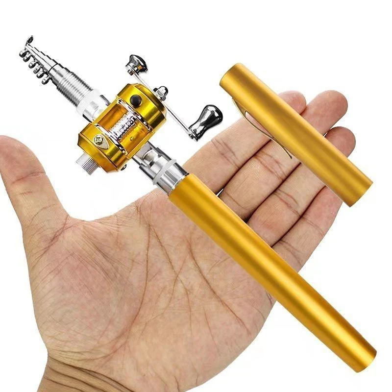 1PC Portable Pocket Telescopic Mini Fishing Pole Pen Shape Folded Fishing  Rod with Reel Wheel Fishing Rod - AliExpress