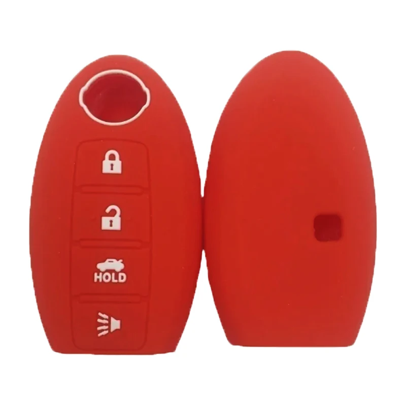 Premium 4-Button Silicone Car Keycase Accessory