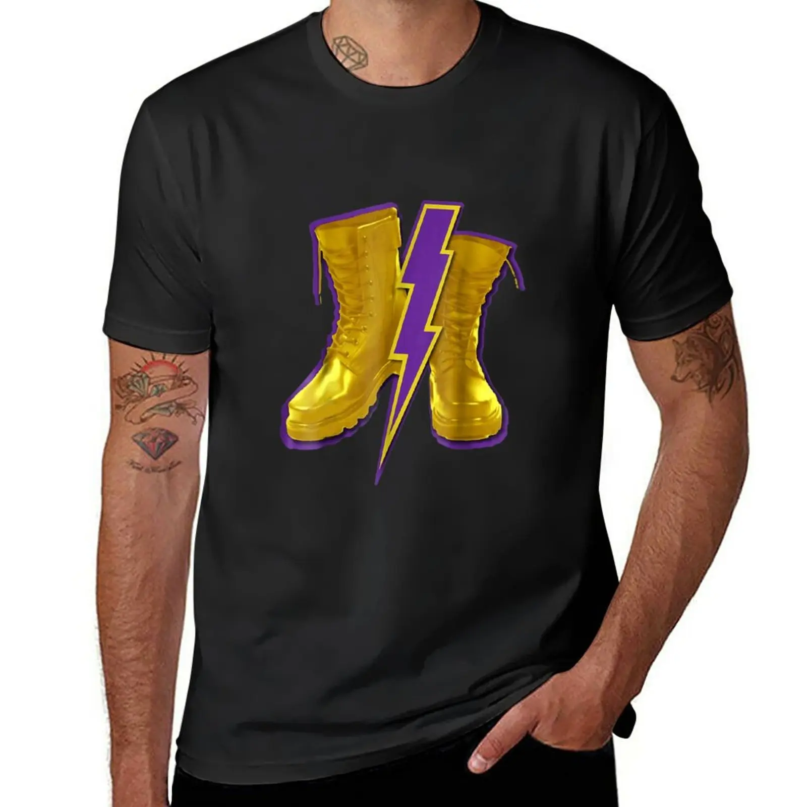 New Mens Omega Gold Purple Q Psi Phi Army Boots T-Shirt Magliette Personalizzate Top T-Shirt Per Uomo Cotone