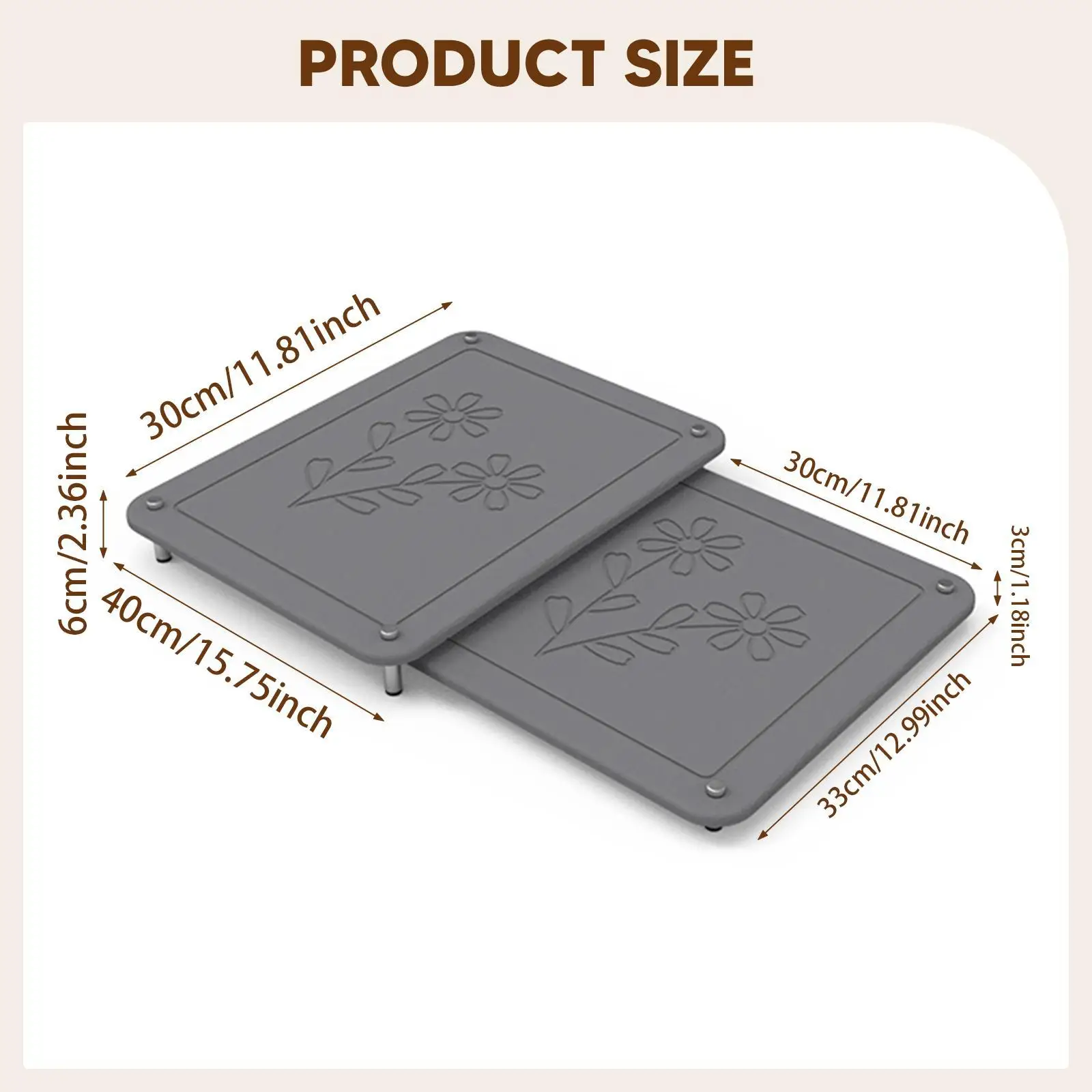 2x Stone Drying Mat Easy to Clean Sturdy Quick Dry with Non Slip Legs Protect Surface Diatomaceous Earth Dish Drainer Dish Rack 2x Stone Drying Mat Easy to Clean Sturdy Quick Dry with Non Slip Legs Protect Surface Diatomaceous Earth Dish Drainer Dish Rack