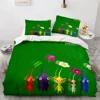 Cartoon Game Pikmin Bedding Set Boys Girls Twin Queen Size Duvet Cover Pillowcase Bed Kids Adult Fashion Home Textileextile 6