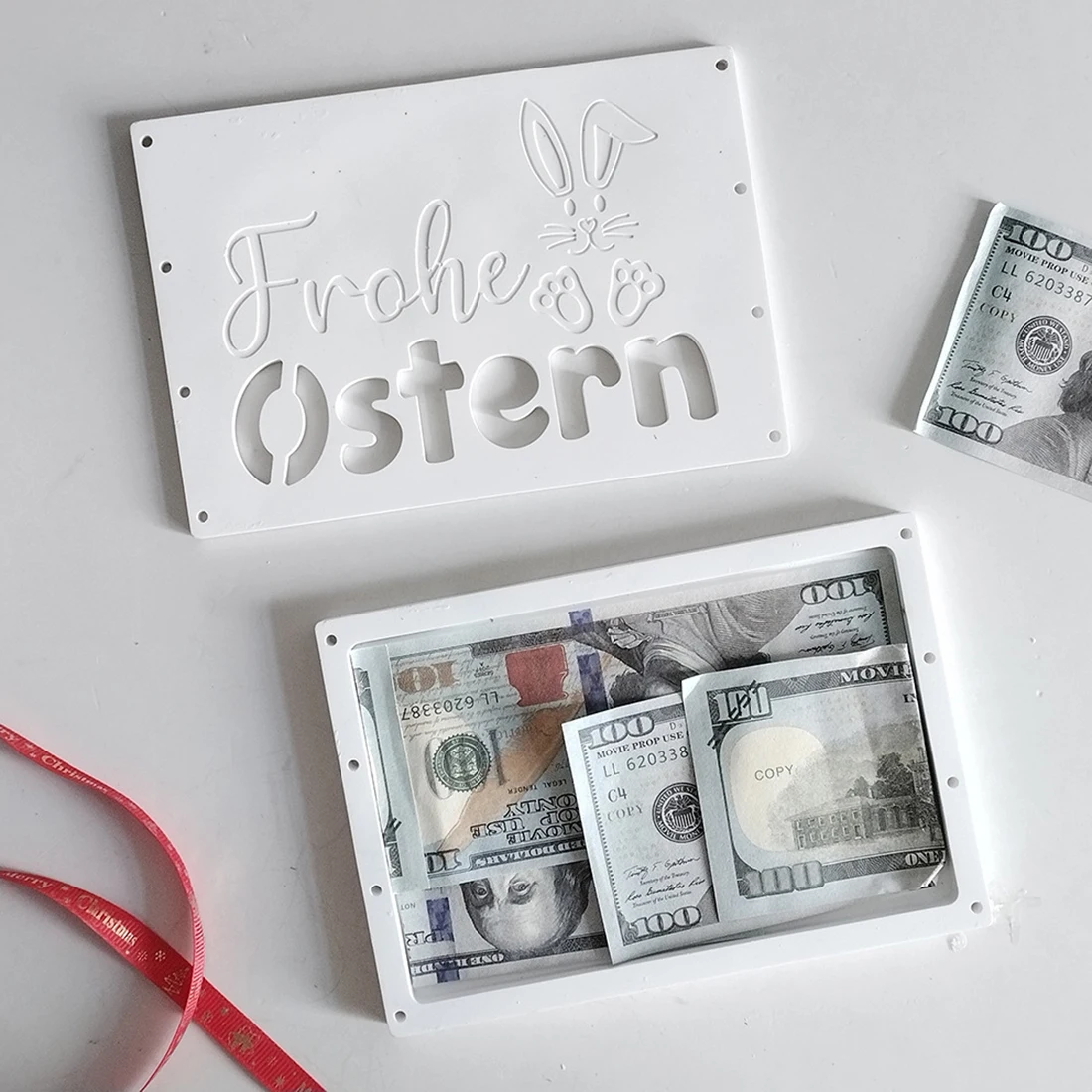 Silicone Mold Birthday Cash Box Gift Box Happy Birthday Gift Epoxy Resin Molds Hollow Cake Casting Pendant Mold