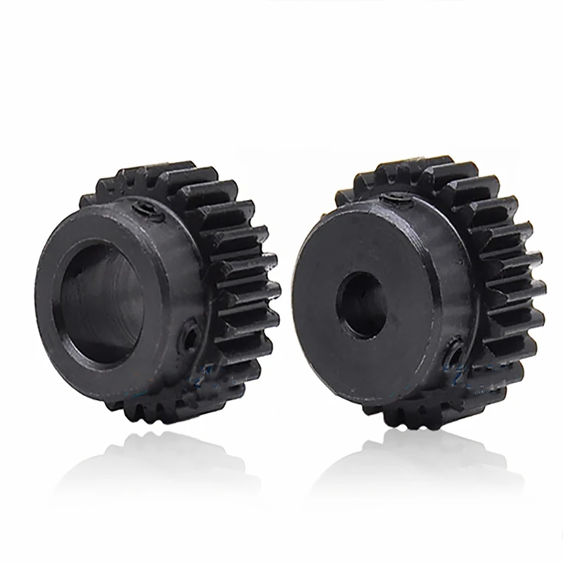 1pcs 1 Die Step Gear 15-35 Teeth Bore 4/5/6/6.35/7/8/10/12/12.7/14/15mm 1M 45# Steel Metal Motor Cam Gear Spur motor gear transmission gear electric bike gear cassette deck tape gear electric chain saw gear